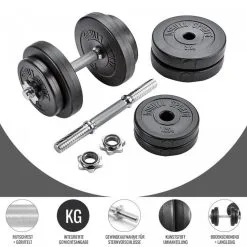 Kit Mancuernas Gorilla Sports 20Kg Diámetro 30/31 Mm - Ideal para Musculación 11 Kit Mancuernas Gorilla Sports 20Kg Diámetro 30/31 Mm - Ideal para Musculación -Running comercio kit mancuenras gorilla sports 20kg diametro 3031 mm 4