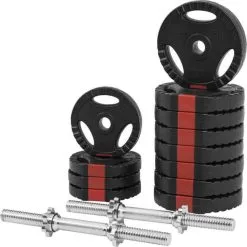 Kit Mancuernas Gorilla Sports Cromado/Negro 30Kg Diámetro 30/31 Mm - Ideal para Musculación -Running comercio kit mancuernas gorilla sports cromadonegro 30kg diametro 3031 mm 4