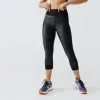 Kalenji Leggings Mallas Running Mujer Run Dry+ Feel Negro - Óptimo para Carreras -Running comercio leggings mallas running piratas mujer run dry feel negro