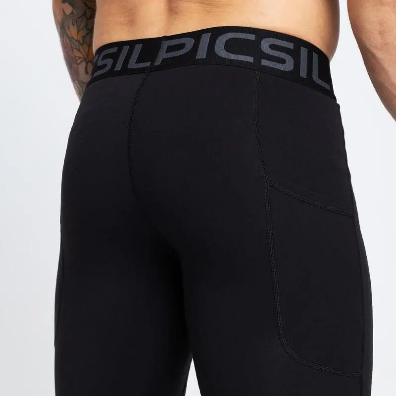 PICSIL Leggings Premium Hombre Negro - Ropa de Musculación de Alta Calidad 4 PICSIL Leggings Premium Hombre Negro - Ropa de Musculación de Alta Calidad - Imagen 2