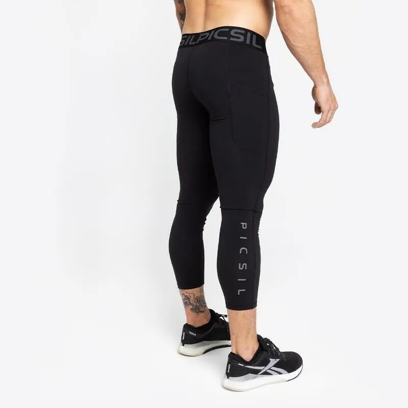 PICSIL Leggings Premium Hombre Negro - Ropa de Musculación de Alta Calidad 7 PICSIL Leggings Premium Hombre Negro - Ropa de Musculación de Alta Calidad - Imagen 5