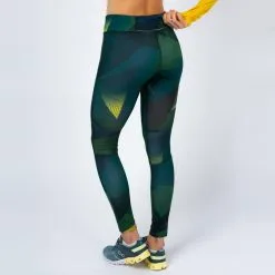 Mallas Running Mujer - THE RUNNING REPUBLIC Leggings Largos de Poliéster Reciclado TRR Geo Verde -Running comercio leggings running largos de poliester reciclado para mujer trr geo verde 3
