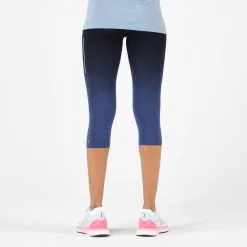 Leggings Mallas Running Piratas Mujer Kiprun Care Negro Azul - Comodidad y Estilo para Corredoras -Running comercio leggins mallas running piratas mujer kiprun care negro azul 1