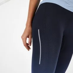 Leggings Mallas Running Piratas Mujer Kiprun Care Negro Azul - Comodidad y Estilo para Corredoras -Running comercio leggins mallas running piratas mujer kiprun care negro azul 4