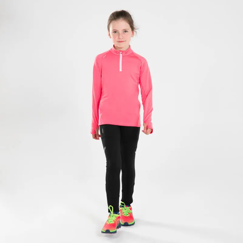 Mallas Atletismo Largas Cálidas Niños Kiprun Warm+ Negro - Running Niños 4 Mallas Atletismo Largas Cálidas Niños Kiprun Warm+ Negro - Running Niños - Imagen 2