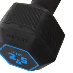 Mancuerna Hexagonal 2,5 Kg CORENGTH - Ideal para Musculación y Cross Training -Running comercio mancuerna 25 kg hexagonal dumbbell musculacion cross training corength 1