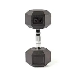 Mancuerna Hexagonal SINGULAR WOD 15 KG - Sin Logo - Ideal para Musculación y Entrenamiento -Running comercio mancuerna hexagonal dumbbell 15 kg sin logo 1