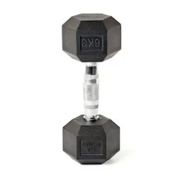 Mancuerna Hexagonal SINGULAR WOD de 6 kg - Ideal para Musculación y Entrenamiento