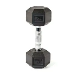 SINGULAR WOD Mancuerna Hexagonal de 8 kg - Ideal para Musculación y Entrenamiento