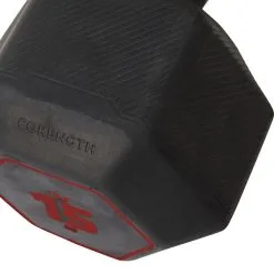 CORENGTH Mancuerna Hexagonal de 15 kg para Musculación y Crosstraining - Negro -Running comercio mancuerna musculacion crosstraining hex dumbbell negro hexagonal 15 kg 1