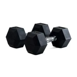 BODYTONE Mancuernas De Goma Hexagonales Profesionales 12Kg - Mancuernas y Pesas para Musculación