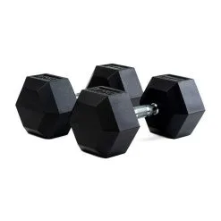 BODYTONE Mancuernas De Goma Hexagonales Profesionales 17Kg - Mancuernas y Pesas para Musculación