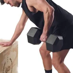 BODYTONE Mancuernas De Goma Hexagonales Profesionales 17Kg - Mancuernas y Pesas para Musculación -Running comercio mancuernas de goma hexagonales profesionales 17kg 3