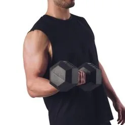 BODYTONE Mancuernas De Goma Hexagonales Profesionales 22Kg - Ideal para Musculación 9 BODYTONE Mancuernas De Goma Hexagonales Profesionales 22Kg - Ideal para Musculación -Running comercio mancuernas de goma hexagonales profesionales 22kg 2