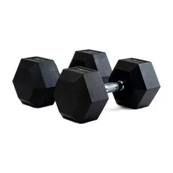 BODYTONE Mancuernas De Goma Hexagonales Profesionales 22Kg - Ideal para Musculación