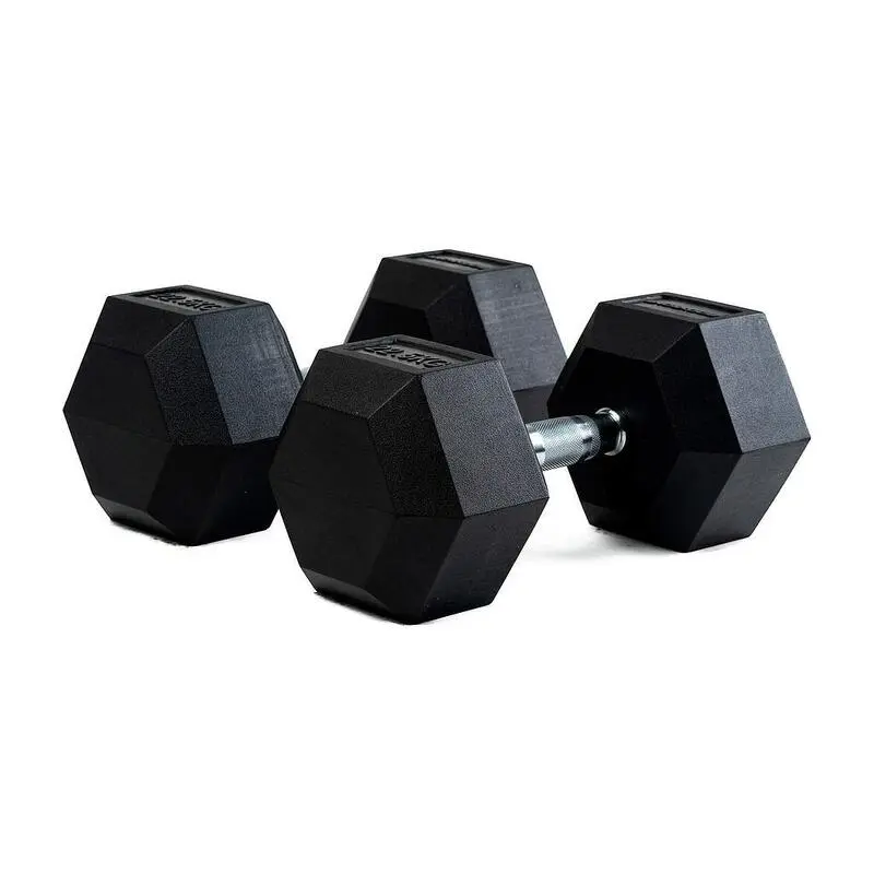 BODYTONE Mancuernas De Goma Hexagonales Profesionales 22Kg - Ideal para Musculación 3 BODYTONE Mancuernas De Goma Hexagonales Profesionales 22Kg - Ideal para Musculación