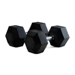 BODYTONE Mancuernas De Goma Hexagonales Profesionales 25Kg - Mancuernas y Pesas para Musculación -Running comercio mancuernas de goma hexagonales profesionales 25kg 1