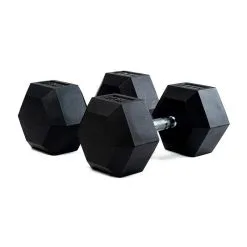 BODYTONE Mancuernas De Goma Hexagonales Profesionales 27Kg - Set Completo para Entrenamiento en Casa o Gimnasio