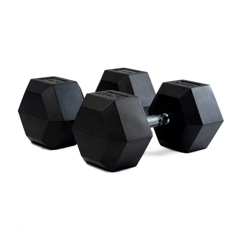 BODYTONE Mancuernas De Goma Hexagonales Profesionales 30Kg - Set de Pesas para Musculación y Entrenamiento 4 BODYTONE Mancuernas De Goma Hexagonales Profesionales 30Kg - Set de Pesas para Musculación y Entrenamiento - Imagen 2