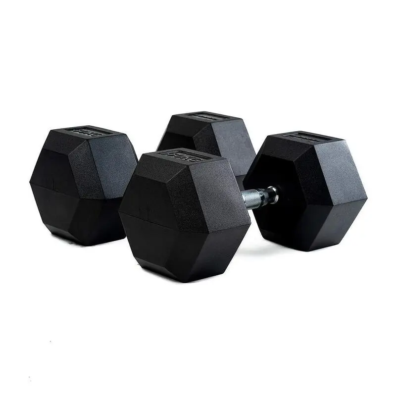 BODYTONE Mancuernas De Goma Hexagonales Profesionales 30Kg - Set de Pesas para Musculación y Entrenamiento 3 BODYTONE Mancuernas De Goma Hexagonales Profesionales 30Kg - Set de Pesas para Musculación y Entrenamiento