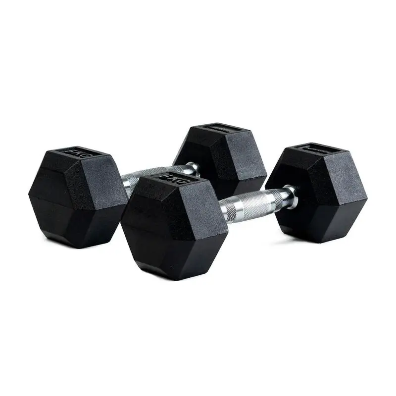 BODYTONE Mancuernas De Goma Hexagonales Profesionales 5Kg - Mancuernas y Pesas para Musculación 4 BODYTONE Mancuernas De Goma Hexagonales Profesionales 5Kg - Mancuernas y Pesas para Musculación - Imagen 2