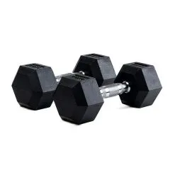 BODYTONE Mancuernas De Goma Hexagonales Profesionales 7,5Kg - Para Musculación y Entrenamiento en Casa