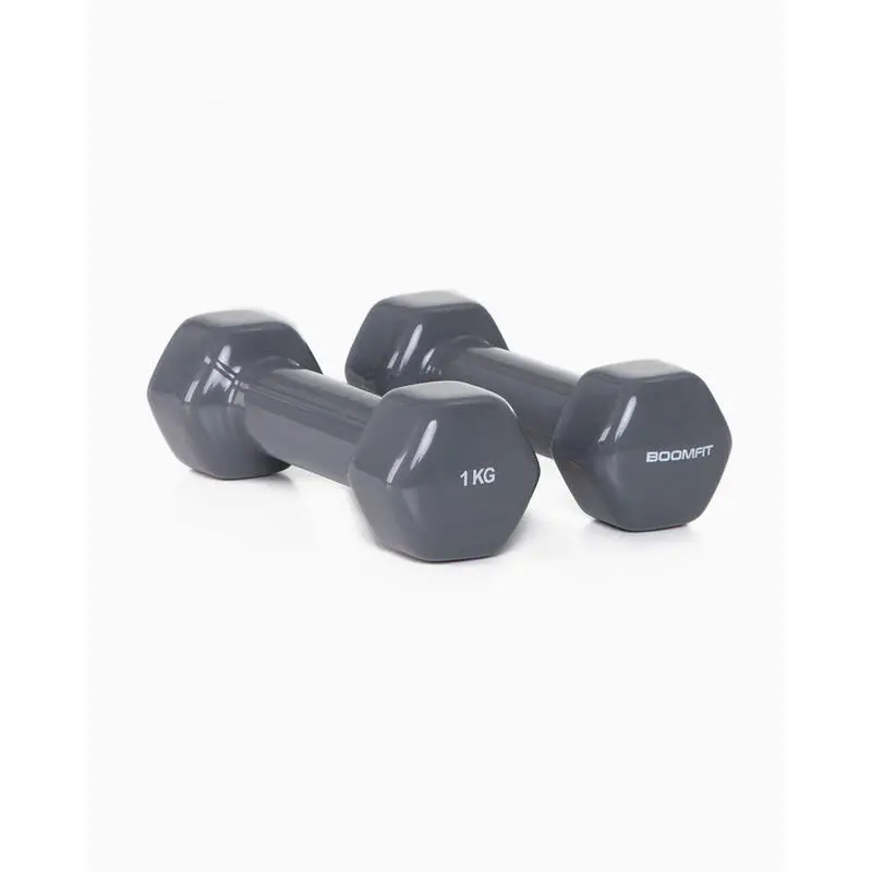 Mancuernas De Vinilo 1Kg (Pareja) - BOOMFIT - Ideales para Musculación y Fitness 3 Mancuernas De Vinilo 1Kg (Pareja) - BOOMFIT - Ideales para Musculación y Fitness