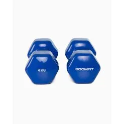 Mancuernas De Vinilo 4Kg (Pareja) - BOOMFIT | Ideal para Musculación y Fitness -Running comercio mancuernas de vinilo 4kg pareja boomfit 1