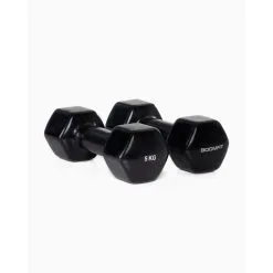 Mancuernas De Vinilo 5Kg (Pareja) - BOOMFIT - Ideal para Musculación y Entrenamiento en Casa
