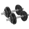 Mancuernas Tunturi 20kg - 2 Barras | Acero de Alta Calidad | Ideal para Musculación