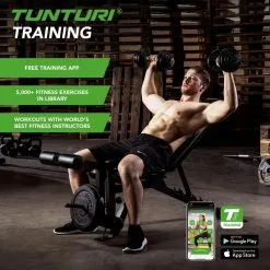 Mancuernas Tunturi 20kg - 2 Barras | Acero de Alta Calidad | Ideal para Musculación -Running comercio mancuernas tunturi 20kg 2 barras 4