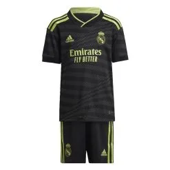 ADIDAS Miniconjunto Tercera Equipación Real Madrid 22/23 - Equipaciones Oficiales de Fútbol -Running comercio miniconjunto tercera equipacion real madrid 2223 2