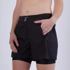 Kalenji Pantalón Corto 2 En 1 De Running Transpirable Mujer - Run Dry 500 Negro 8 Kalenji Pantalón Corto 2 En 1 De Running Transpirable Mujer - Run Dry 500 Negro -Running comercio pantalon corto 2 en 1 de running transpirable mujer run dry 500 negro 1