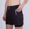Kalenji Pantalón Corto 2 En 1 De Running Transpirable Mujer - Run Dry 500 Negro -Running comercio pantalon corto 2 en 1 de running transpirable mujer run dry 500 negro