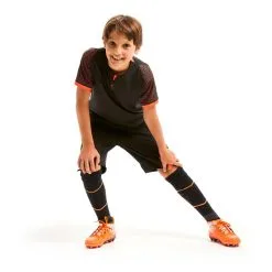 Pantalón Corto De Fútbol Niños Kipsta CLR Negro Y Naranja - Ropa y Equipamiento de Fútbol -Running comercio pantalon corto de futbol nios kipsta clr negro y naranja 1