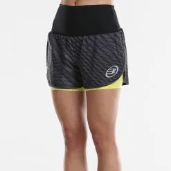 Pantalón Corto De Pádel Para Mujer - Bullpadel Lonja Negro | Ropa Deportiva Mujer -Running comercio pantalon corto de padel para mujer bullpadel lonja negro 1