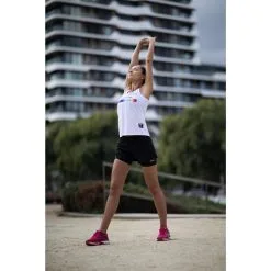 Pantalón Corto De Running Para Mujer - Poliéster Reciclado - Negro - THE RUNNING REPUBLIC -Running comercio pantalon corto de running de poliester reciclado para mujer negro trr 2