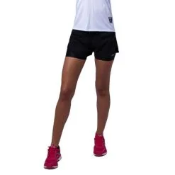 Pantalón Corto De Running Para Mujer - Poliéster Reciclado - Negro - THE RUNNING REPUBLIC -Running comercio pantalon corto de running de poliester reciclado para mujer negro trr 3