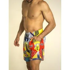 Pantalón Corto Hombre Banbroken RIO Multicolor Amarillo - Ropa de Musculación 10 Pantalón Corto Hombre Banbroken RIO Multicolor Amarillo - Ropa de Musculación -Running comercio pantalon corto hombre banbroken rio multicolor amarillo 3