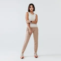 Kalenji Pantalón Running Transpirable Mujer Dry Beis - Ropa Mujer para Running -Running comercio pantalon running transpirable mujer dry beis 2