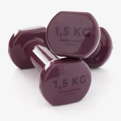 Domyos Pesas 2 X 1,5 Kg De Vinilo Fitness Gimnasia En Casa Pilates Nyamba Violeta