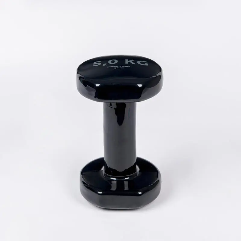 Domyos Pesas 2 X 5Kg De Vinilo - Mancuernas para Fitness, Gimnasia en Casa, Pilates - Color Negro 4 Domyos Pesas 2 X 5Kg De Vinilo - Mancuernas para Fitness, Gimnasia en Casa, Pilates - Color Negro - Imagen 2