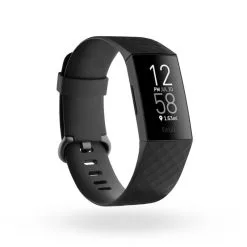 Pulsera Inteligente FITBIT CHARGE 4 Negra - Monitor de Actividad y Fitness, Seguimiento de Ritmo Cardíaco, GPS Integrado, Resistente al Agua -Running comercio pulsera inteligente fitbit charge 4 negra 4