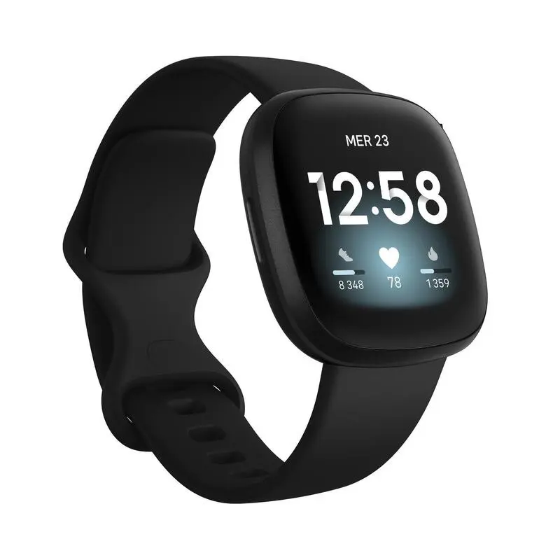 Reloj Inteligente Fitbit Versa 3 con Pulsómetro, GPS y Pantalla Táctil, Negro - Electrónica/Running 3 Reloj Inteligente Fitbit Versa 3 con Pulsómetro, GPS y Pantalla Táctil, Negro - Electrónica/Running