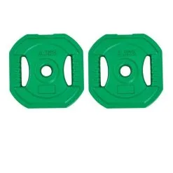 OZIO FITNESS Set de 2 Discos Pump de Pesas de 2,5 Kg - Diámetro de Agujero de 25 mm para Mancuernas y Musculación