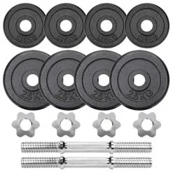 YOURFIT Set de Halteres de Musculación 20kg - Mancuernas Ajustables para Entrenamiento en Casa o Gimnasio -Running comercio set de halteres de musculacion 20kg 3