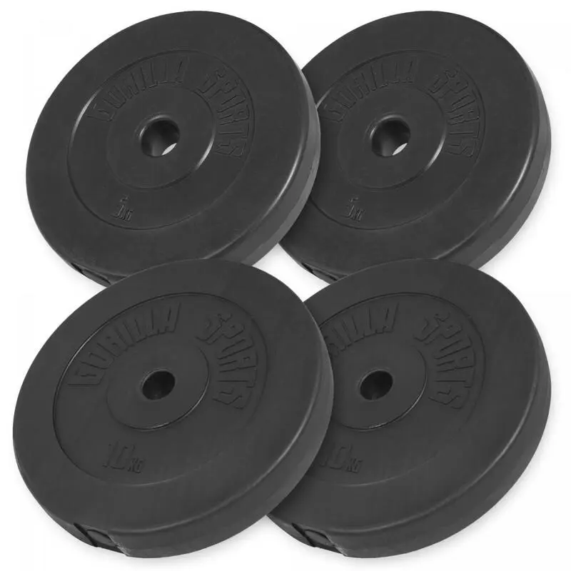 Gorilla Sports Set de Mancuernas 60kg con Discos de Plástico y Barras para Musculación | Ideal para Entrenamiento en Casa 6 Gorilla Sports Set de Mancuernas 60kg con Discos de Plástico y Barras para Musculación | Ideal para Entrenamiento en Casa - Imagen 4