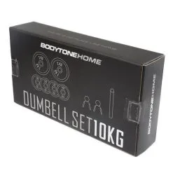 Set de Mancuernas BODYTONE 10kg - 6 Pesas, 1 Barra Corta y 2 Abrazaderas para Musculación 11 Set de Mancuernas BODYTONE 10kg - 6 Pesas, 1 Barra Corta y 2 Abrazaderas para Musculación -Running comercio set para mancuernas 10kg 6 pesas 1 barra corta y 2 abrazaderas bodytone 4