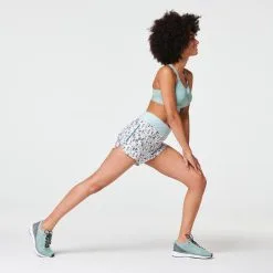 Pantalón Corto Running Mujer Kalenji Run Dry Verde - Ligero y Transpirable -Running comercio short pantalon corto running kalenji run dry verde 4