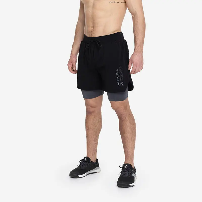 PICSIL Shorts de Compresión con Malla Integrada para Hombre - Negro - Talla S - Musculación y Entrenamiento 3 PICSIL Shorts de Compresión con Malla Integrada para Hombre - Negro - Talla S - Musculación y Entrenamiento